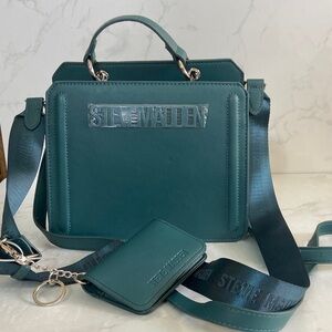 New Teal Blue Green Steve Madden Bevelyn Purse Bag CrossBody Women's Fall Cute
